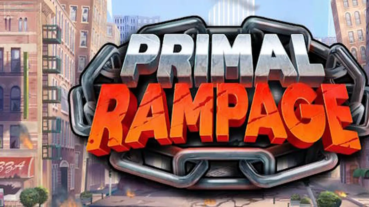 O guardião Korrak em meio a uma selva densa no slot Primal Rampage